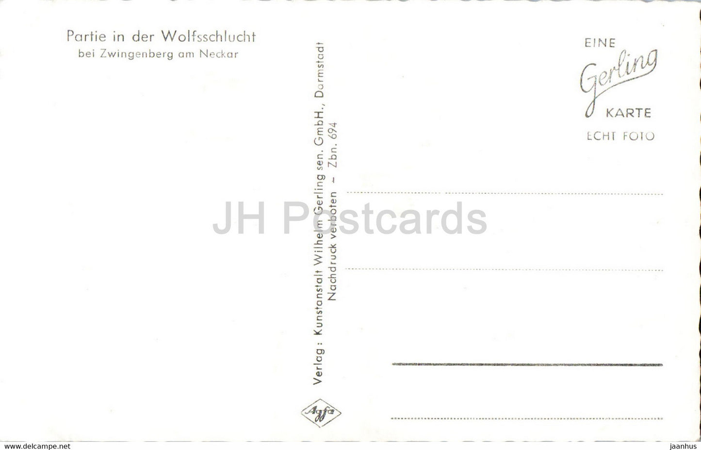 Partie in der Wolfsschlucht bei Zwingenberg am Neckar - Germany - unused