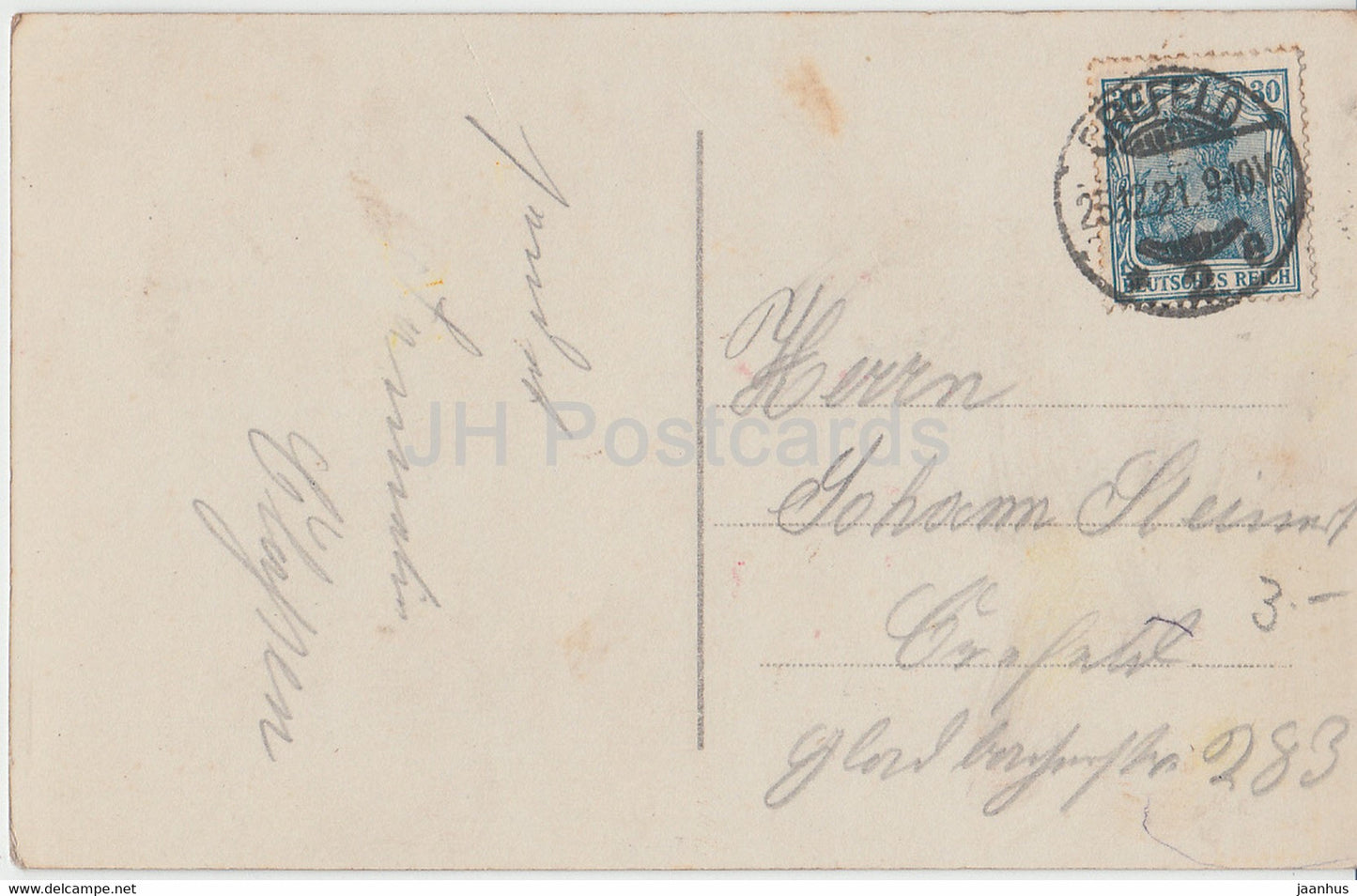 Carte de vœux de Noël - Frohliche Weihnachten - Famille - arbre - 3002/3 - carte postale ancienne - 1921 - Allemagne - utilisé