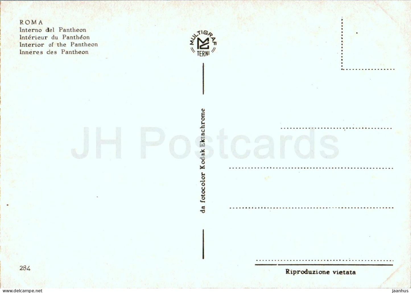 Roma - Rome - Interno del Pantheon - intérieur - monde antique - 284 - Italie - inutilisé 