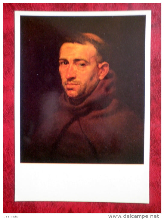 Painting by Peter Paul Rubens - Franciscan Monk . ca 1615 - flemish art - unused - JH Postcards