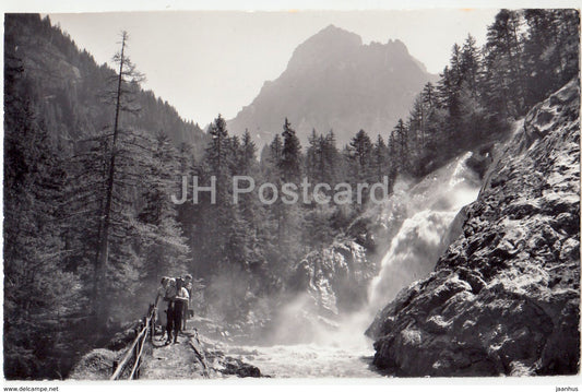 Lenk - Berner Oberland - Der Simmenfall mit Ammertenhorn - 17751 - Switzerland - old postcard - unused - JH Postcards
