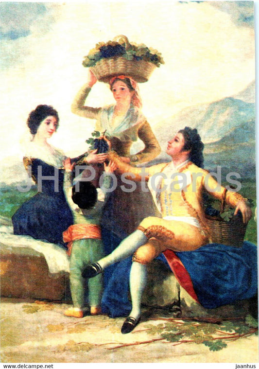 painting by Francisco de Goya - Die Weinlese - The Vintage - Spanish art - Germany - unused - JH Postcards