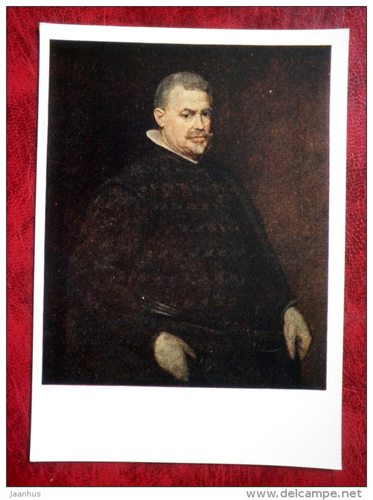 Painting by Diego Velázquez - Portrait of Juan Mateos - spanish art - unused - JH Postcards