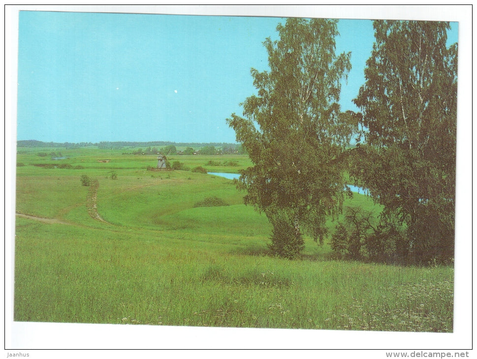 near Mikhailovskoye village - postal stationary - Pushkinskiye Gory - Pushkn Hills - 1981 - Russia USSR - unused - JH Postcards