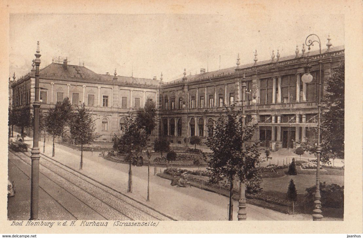 Bad Homburg v d H Kurhaus - Strassenseite - old postcard - 3 - Germany - unused - JH Postcards