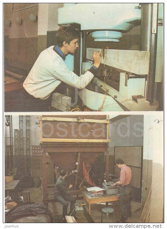 The Testing Hall of the Department of Civil Engineering - Tallinn Technical University - 1986 - Estonia USSR - unused - JH Postcards