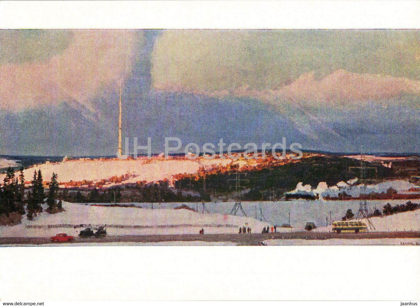 painting by N. Osenev - New Landscape - Russian Art - 1963 - Russia USSR - unused - JH Postcards