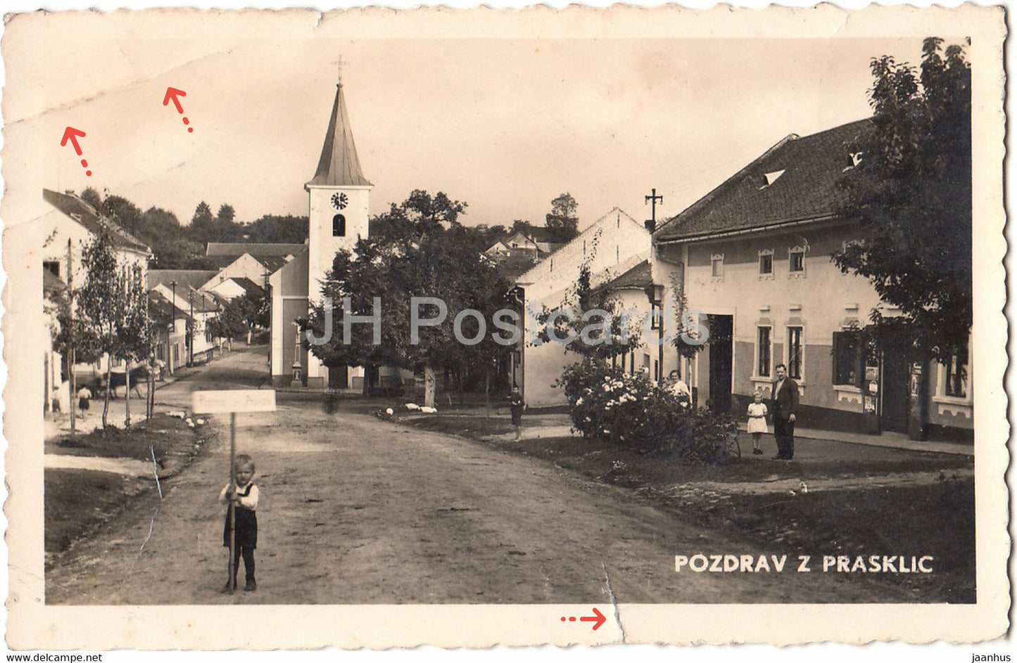 Pozdrav z Prasklic - Prasklice - old postcard - Czech Republic - Czechoslovakia - used - JH Postcards