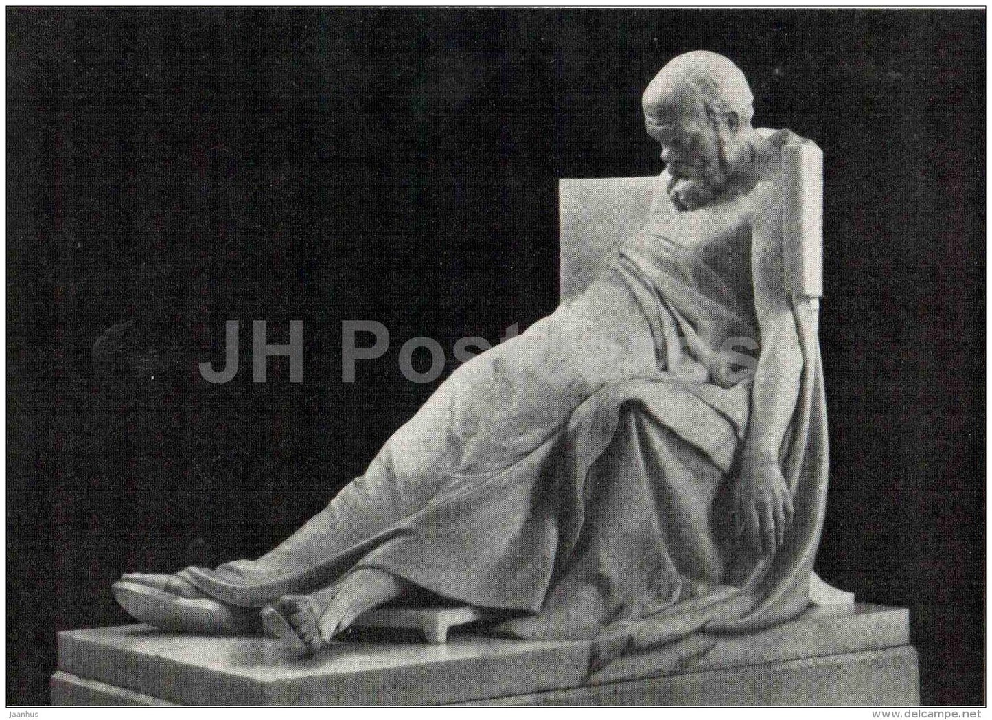 sculpture by M. Antokolsky - Death of Socrates , 1875 - russian art - unused - JH Postcards
