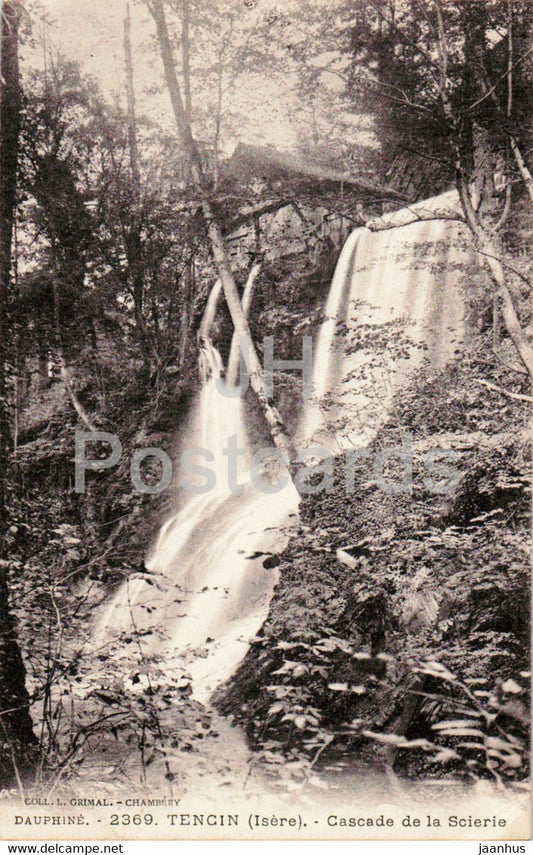 Tencin - Cascade de la Scierie - Dauphine - 2369 - old postcard - 1917 - France - used - JH Postcards