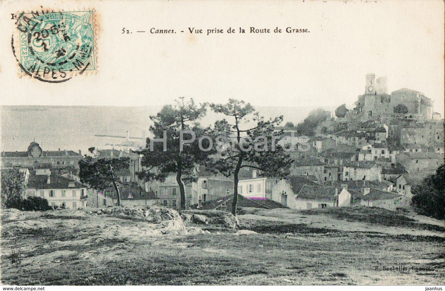 Cannes - Vue prise de la Route de Grasse - 52 - old postcard - 1906 - France - used - JH Postcards