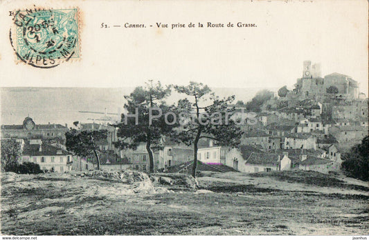 Cannes - Vue prise de la Route de Grasse - 52 - old postcard - 1906 - France - used - JH Postcards