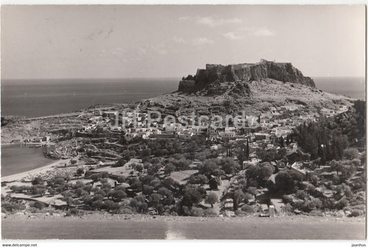 Rhodes - Acropole of Lindos - Lindos Acropolis - old postcard - 1960 - Greece - used - JH Postcards