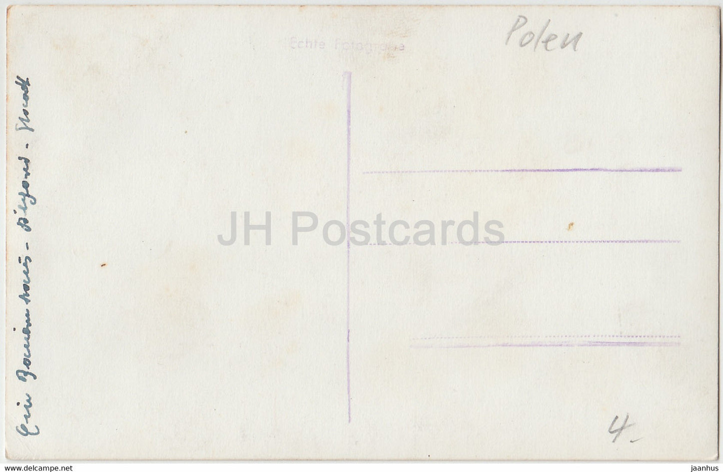 Dorfbauernhof - alte Postkarte - Polen - gebraucht