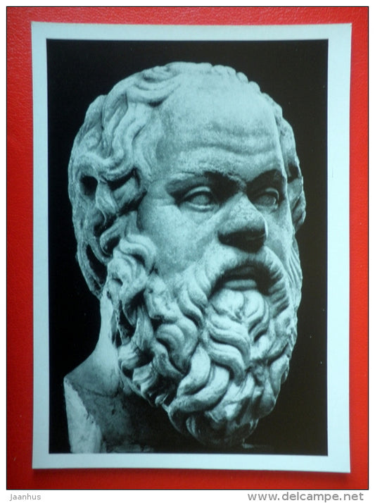 Socrates , roman copy - Ancient Greece - Antique sculpture in the Hermitage - 1964 - Russia USSR - unused - JH Postcards