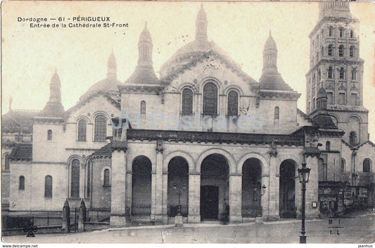 Perigueux - Dordogne - Entree de la Cathedrale St Front - cathedral - 61 - old postcard - 1906 - France - used - JH Postcards