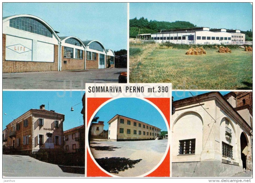L.I.F.E. , Meccanica Sommariva , Le Scuole  - school - Sommariva Perno mt. 390 - Piemonte - Italia - Italy - unused - JH Postcards