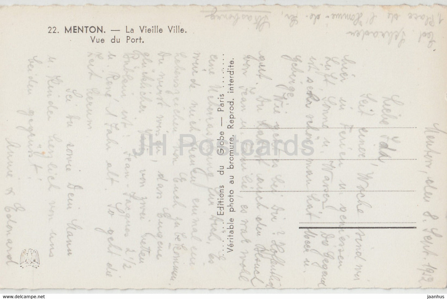 Menton - La Vieille Ville - Vue du Port - 22 - Boot - Frankreich - gebraucht