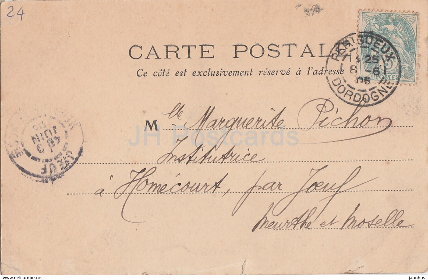 Périgueux - Dordogne - Entrée de la Cathédrale St Front - cathédrale - 61 - carte postale ancienne - 1906 - France - utilisé