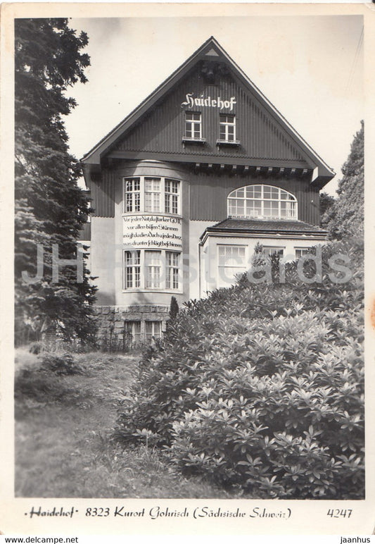 Haidehof - 8323 - Kurort Gohrisch - Sachsische Schweiz - 4247 - Germany - used - JH Postcards