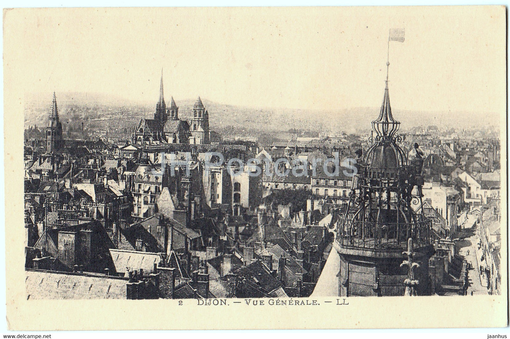 Dijon - Vue Generale - 2 - old postcard - France - used - JH Postcards