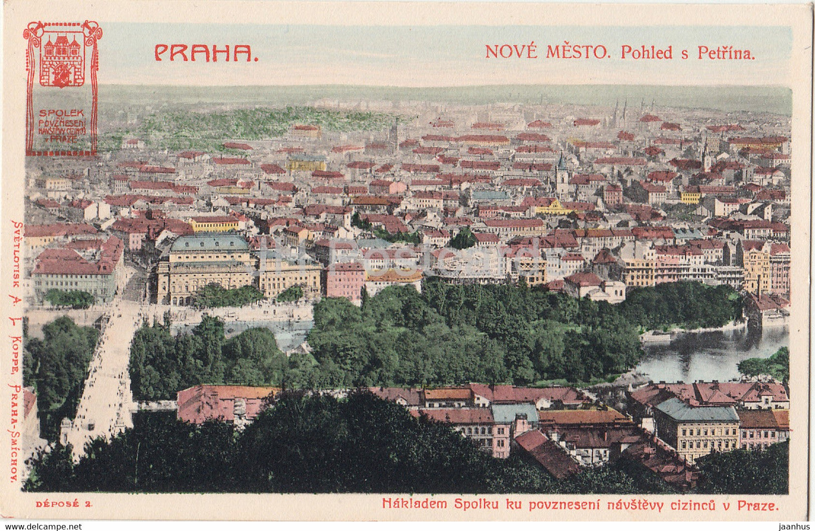 Nove Mesto - Pohled s Petrina - Depose 2 - old postcard - Czech Republic - unused - JH Postcards