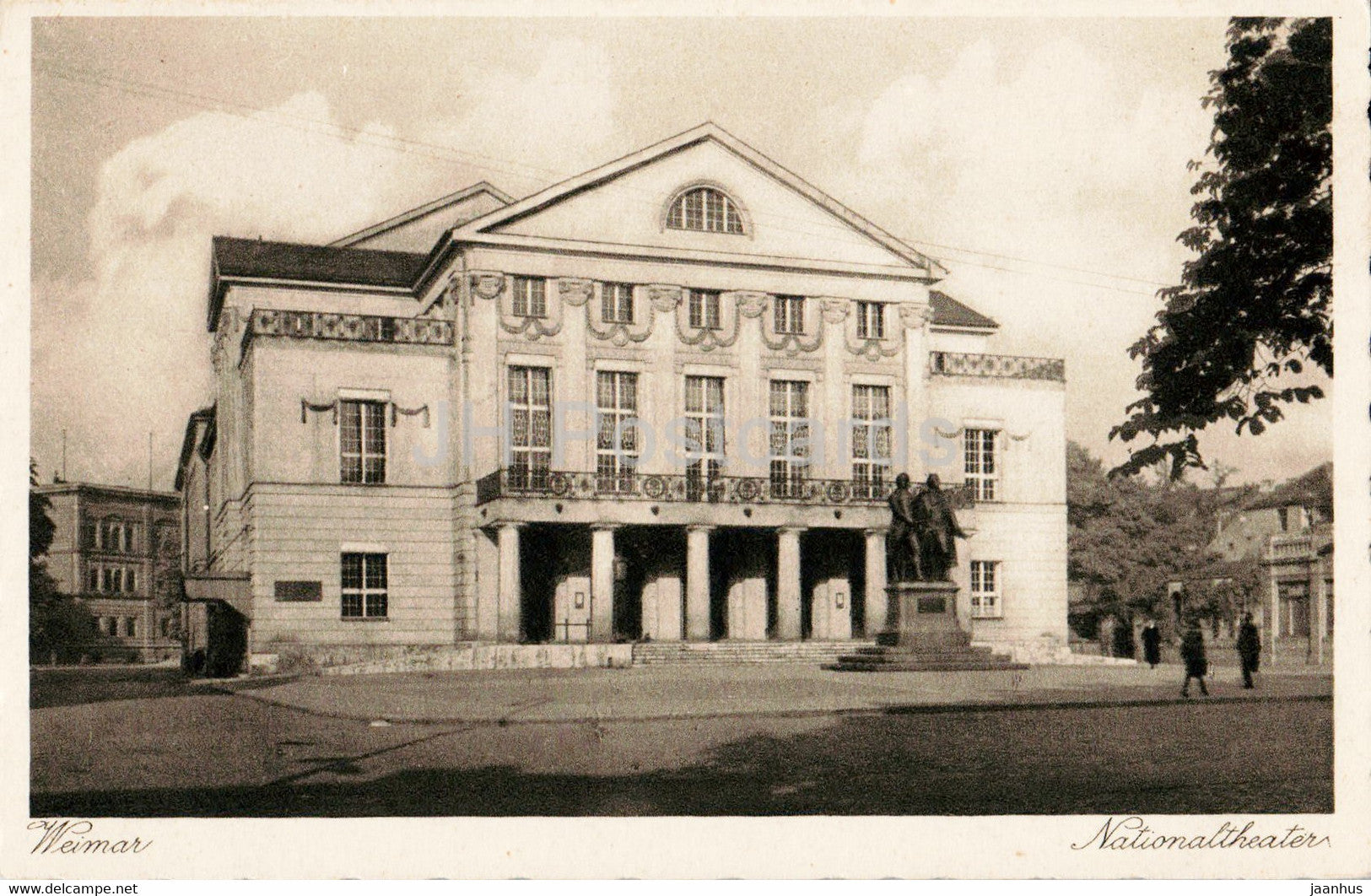 Weimar - Nationaltheater - theatre - 304 - old postcard - Germany - unused - JH Postcards