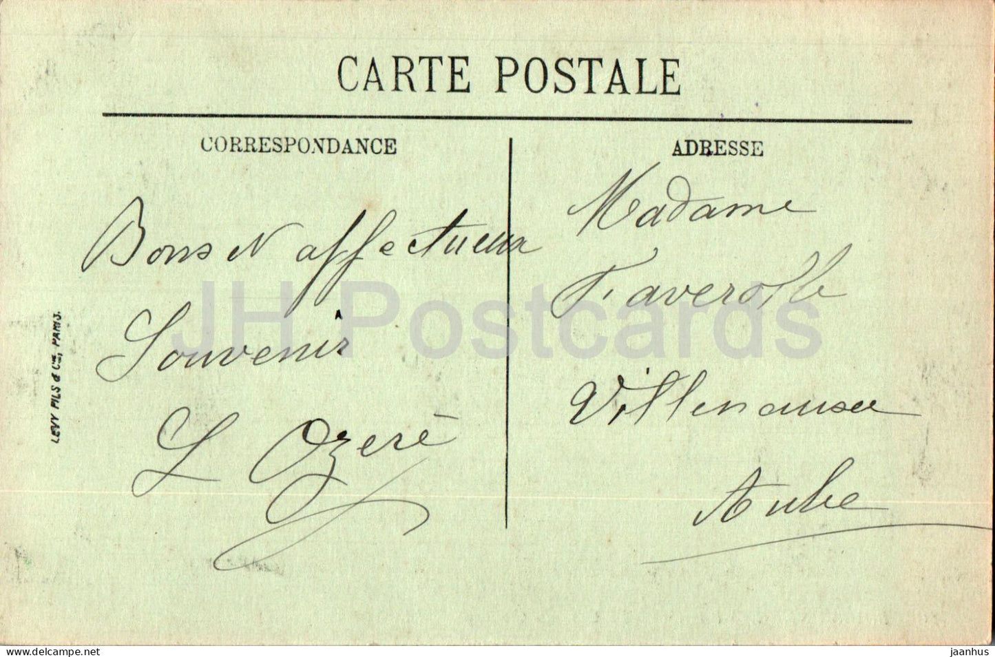 Bourbonne les Bains - La Cour du Château - château - 20 - carte postale ancienne - France - occasion 