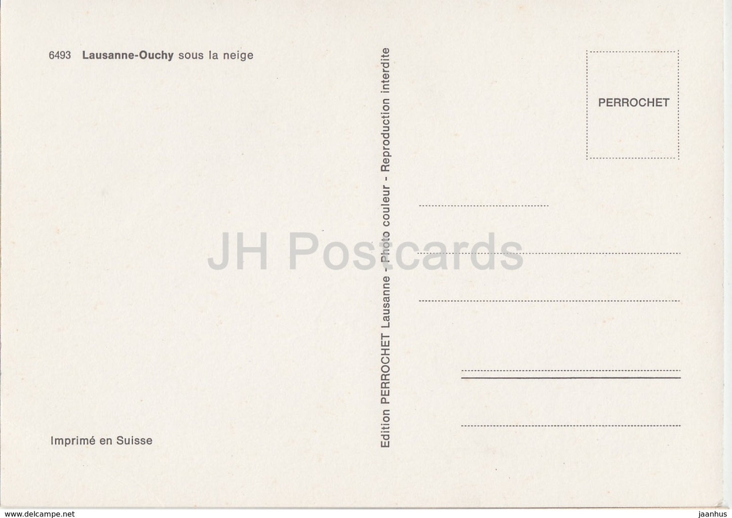 Lausanne Ouchy sous la neige - 6493 - Switzerland - unused