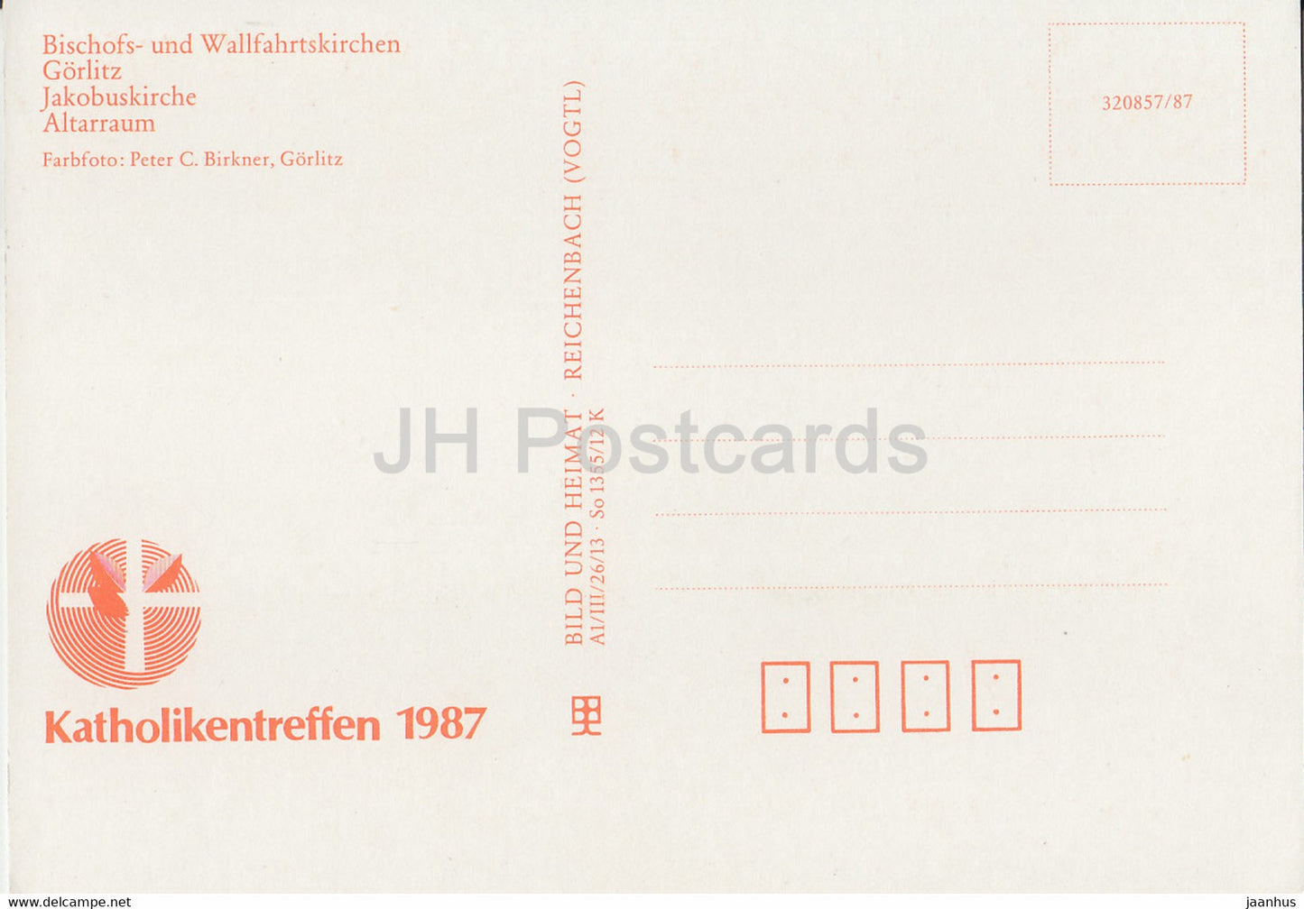 Gorlitz - Jakobuskirche - Altarraum - Bischofs- und Wallfahrtskirchen - church - 1987 - DDR Germany - unused