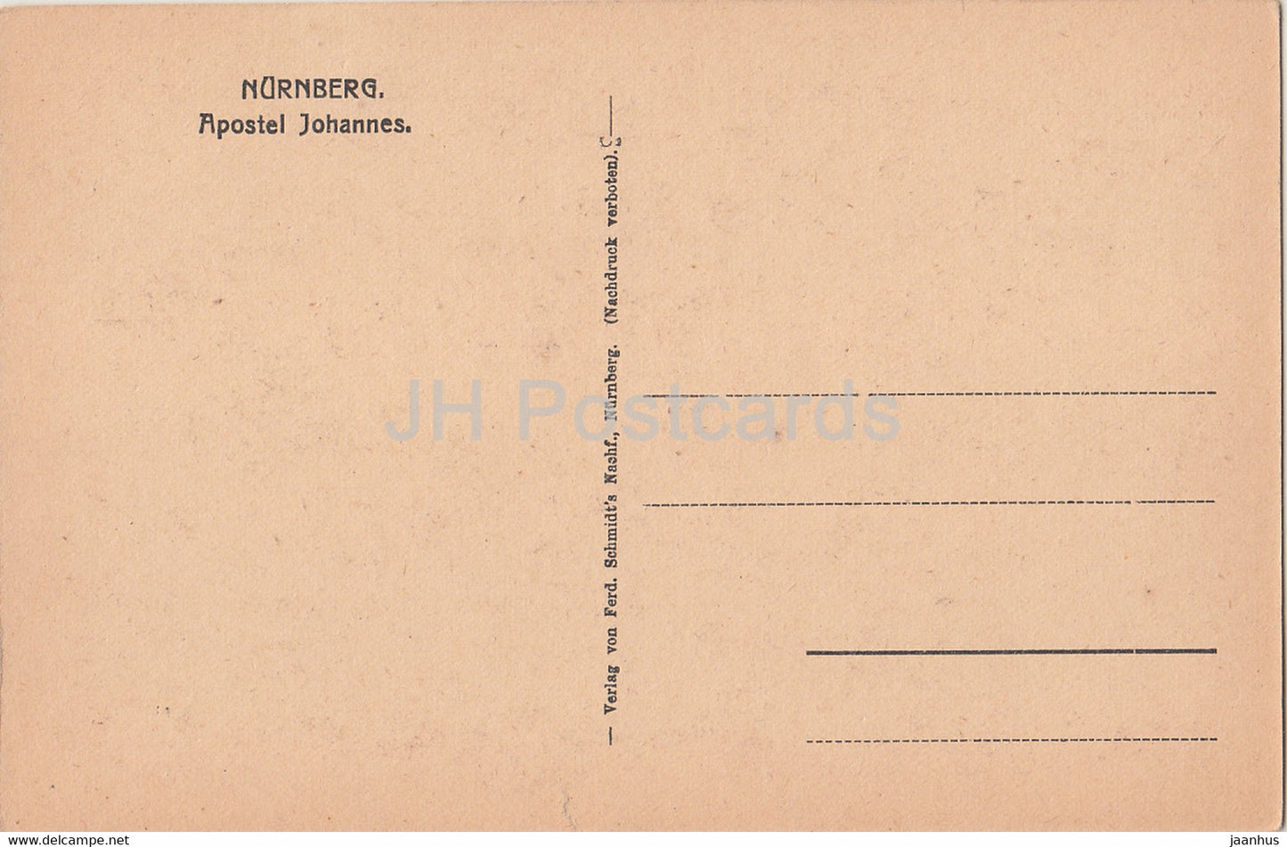 Nürnberg - Apostel Johannes - alte Postkarte - Deutschland - unbenutzt