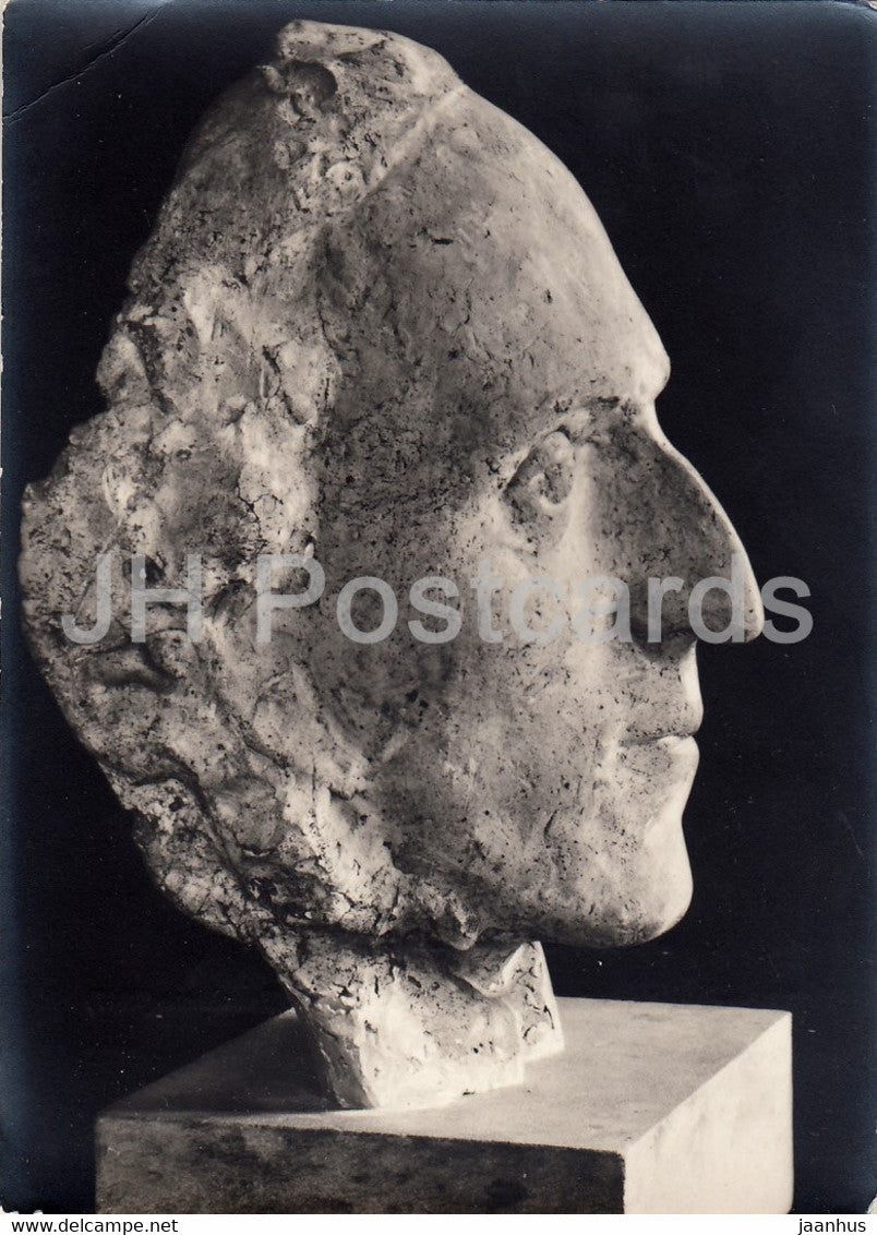 sculpture by Walter Arnold - Felix Mendelssohn Bartholdy - German art - Germany - unused - JH Postcards