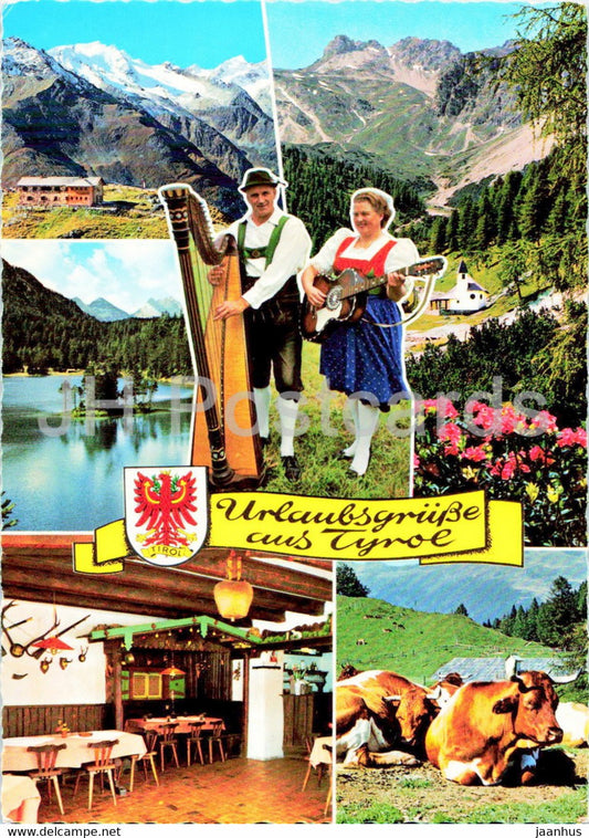 Urlaubsgrusse aus Tyrol - Tirol - folk costumes - 1969 - Austria - used - JH Postcards