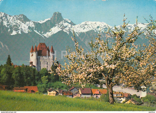 Thoune - Thun - Schloss mit Stockhorn - castle - 8154 - 1962 - Switzerland - used - JH Postcards