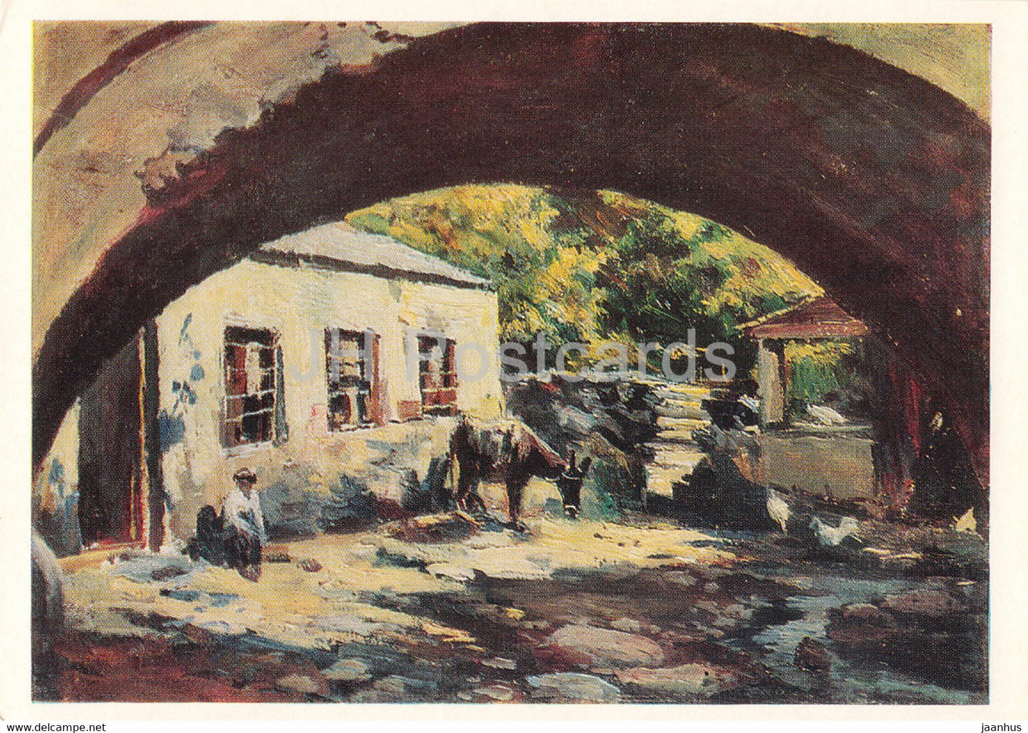 painting by D. Nalbandyan - Ashtarak . The Old Mill - Armenian art - 1976 - Russia USSR - unused - JH Postcards