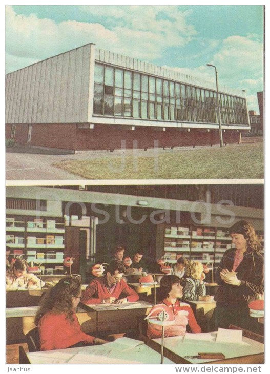 The Scientific Library at Mustamäe - Tallinn Technical University - 1986 - Estonia USSR - unused - JH Postcards