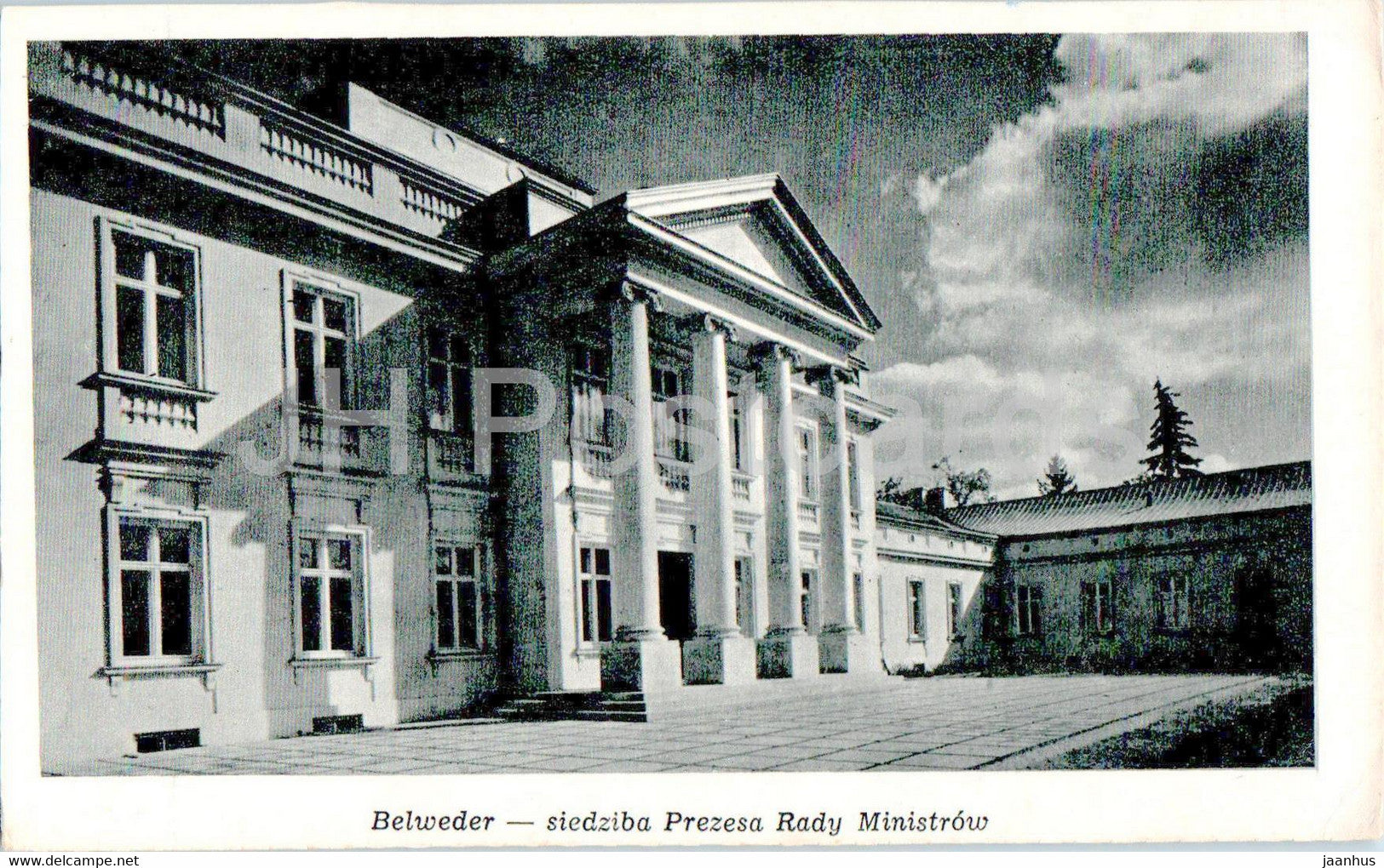 Belweder - siedziba Prezesa Rady Ministrow - Belvedere - the seat of the Prime Minister - old postcard - Poland - unused - JH Postcards