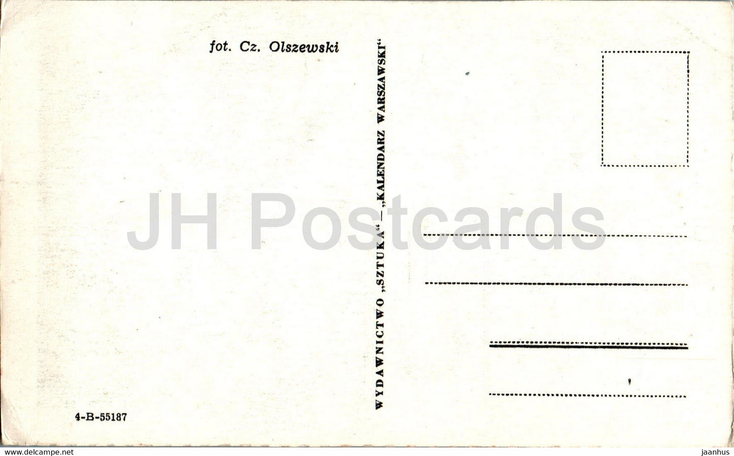 Belweder - siedziba Prezesa Rady Ministrow - Belvedere - le siège du Premier ministre - carte postale ancienne - Pologne - inutilisé