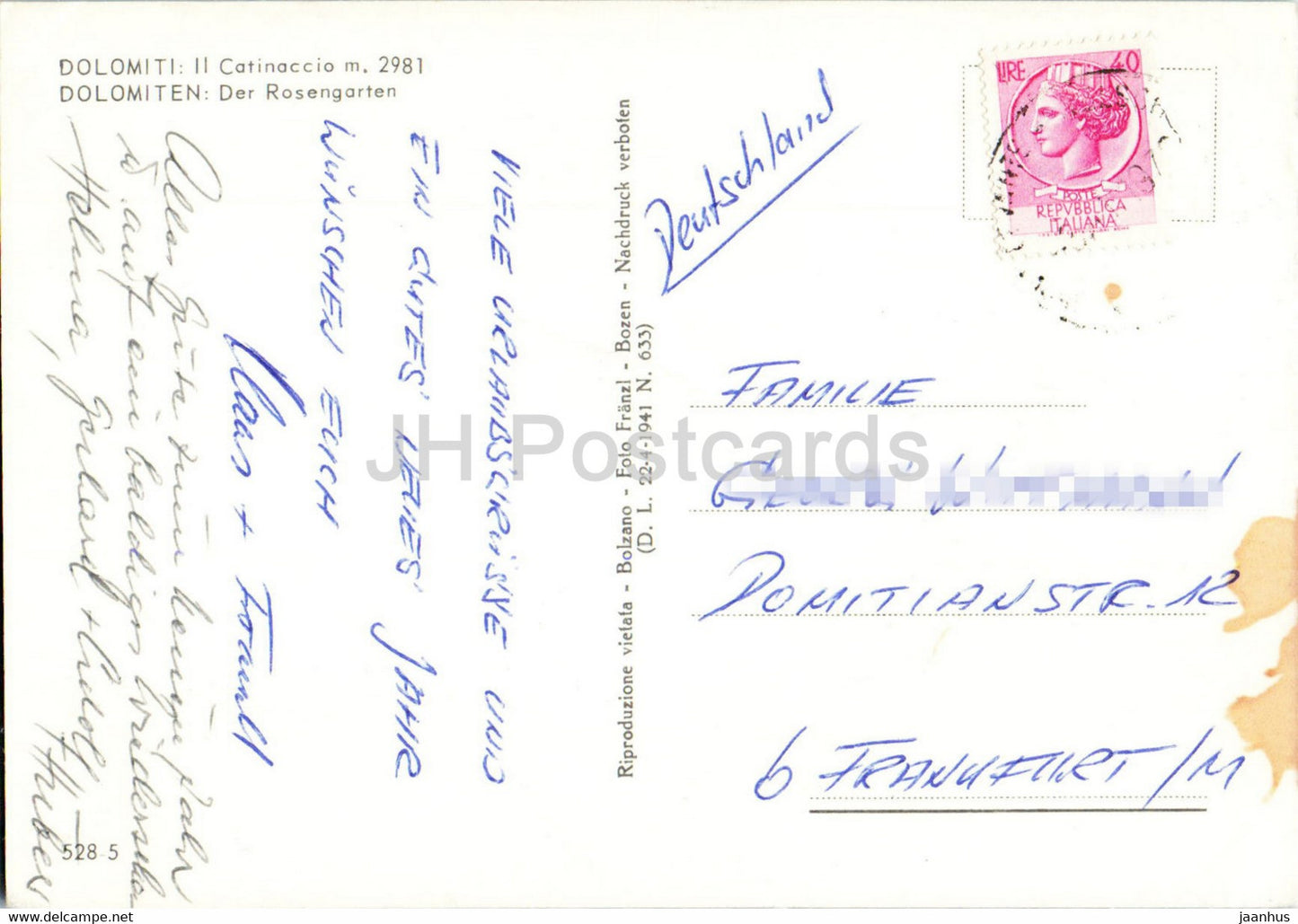 Dolomiti - Il Catinaccio - Rosengarten - 528-5 - Italy - used
