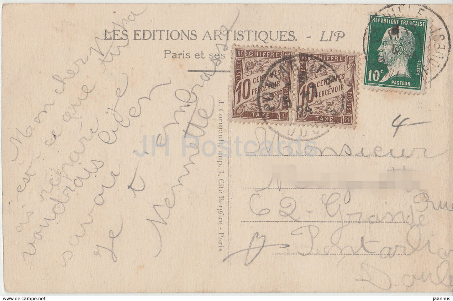 Paris – La Madeleine – Die Madeleine-Kirche – altes Auto – 19 – LIP – alte Postkarte – Frankreich – gebraucht