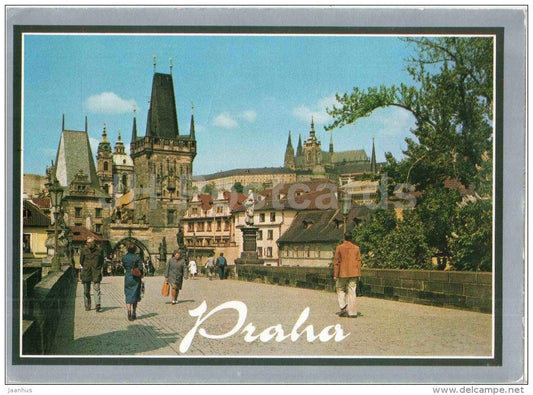 Praha - Prague - Hradcany - Charles Bridge - Czechoslovakia - Czech - used 1989 - JH Postcards