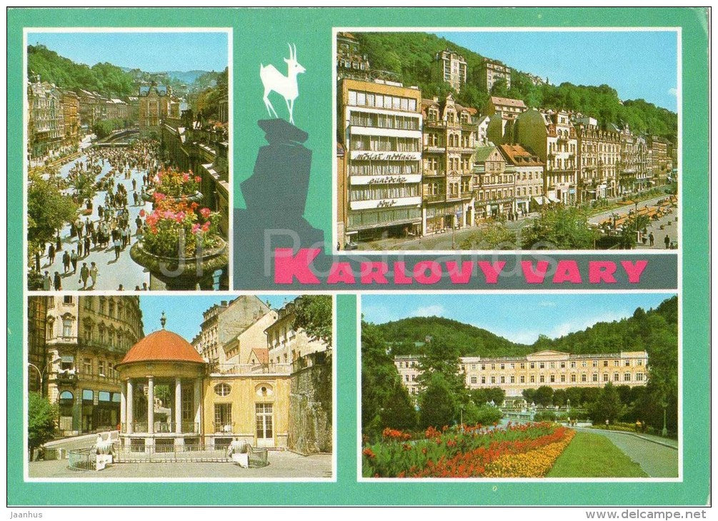 Karlovy Vary - streets - Czechoslovakia - Czech - unused - JH Postcards