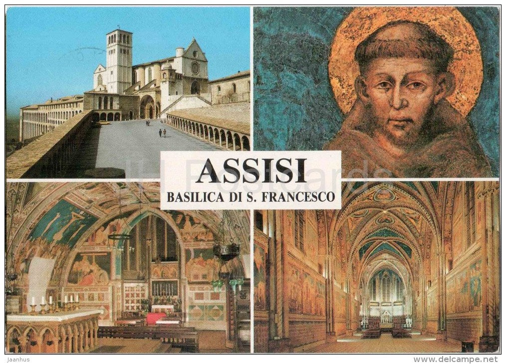 Basilica di S. Francesco - Assisi - Perugia - Umbria - Italia - Italy - sent from Italy Assisi to Germany 1993 - JH Postcards