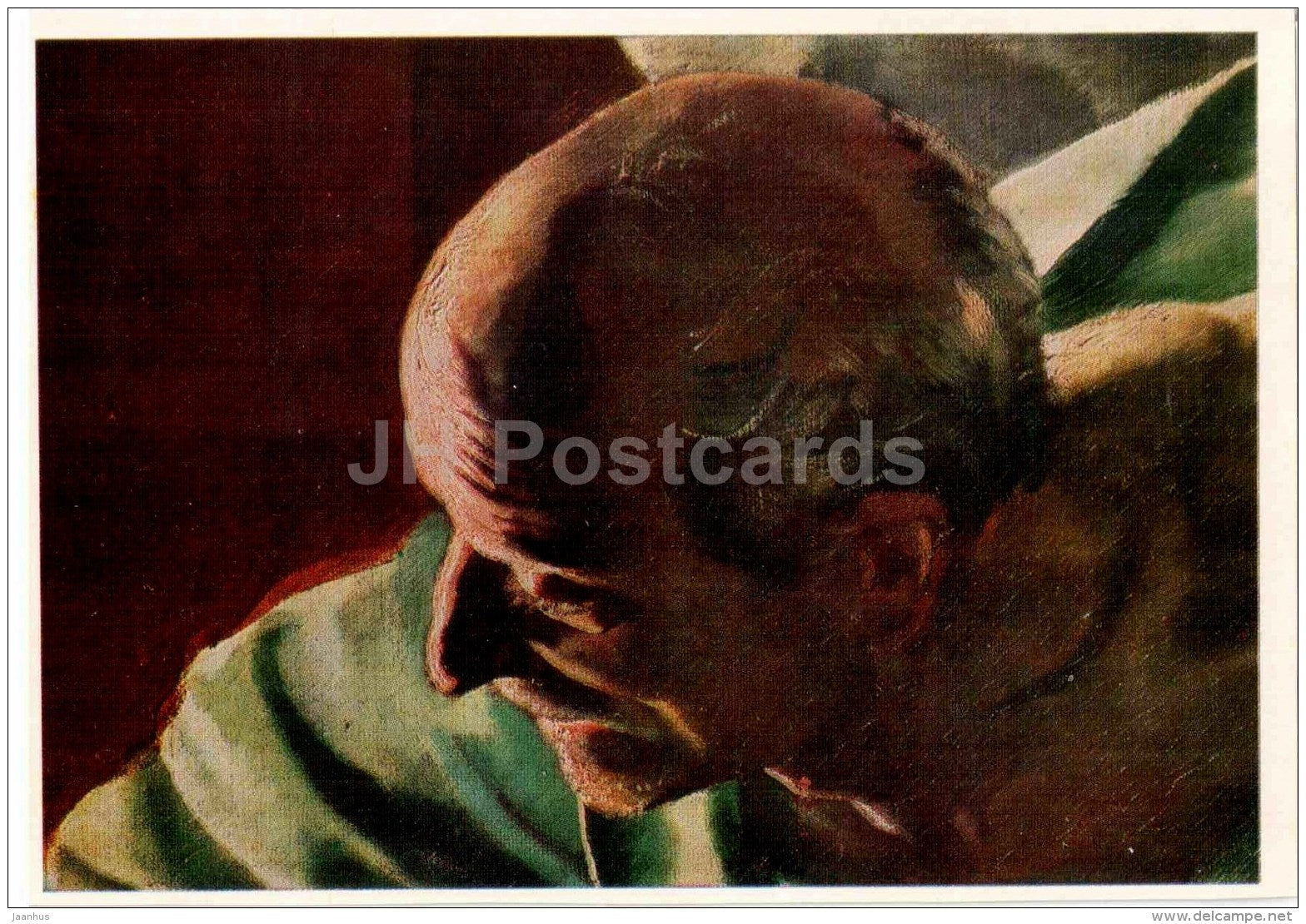 painting by K. Bryullov - Last Day of Pompeii , 1833 - detail - old man - Russian art - 1979 - Russia USSR - unused - JH Postcards
