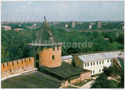 view of the City and the Theodore Tower of the Novgorod Kremlin - Novgorod - 1983 - Russia USSR - unused - JH Postcards