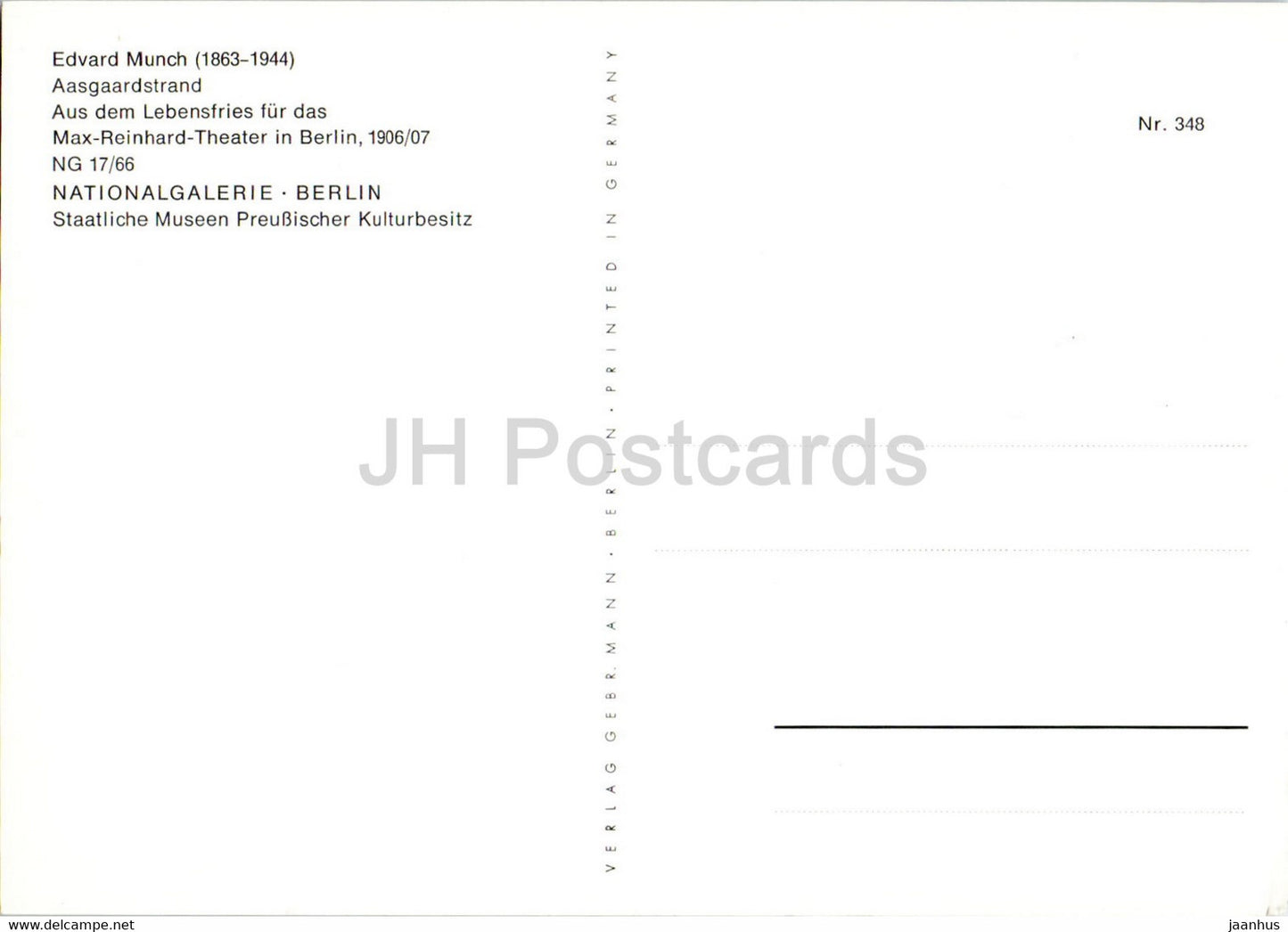 peinture d'Edvard Munch - Aasgaardstrand - Art norvégien - Allemagne - inutilisé