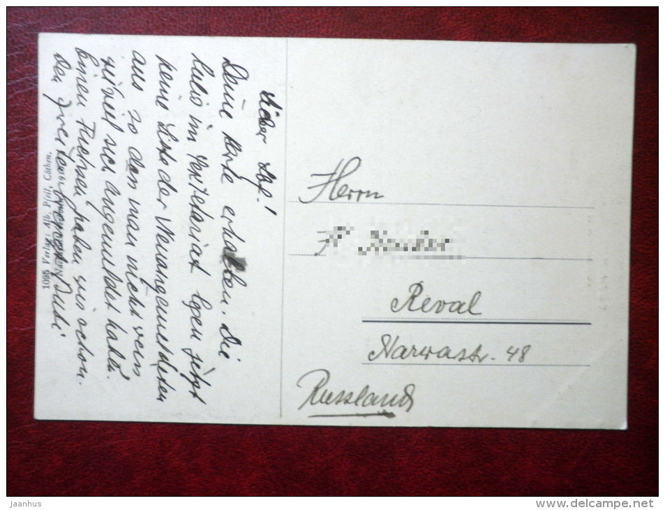 Schlosspartie - castle - bridge - 1095 - Cöthen - Koethen - old postcard - Germany - used - JH Postcards