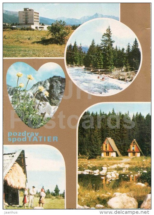 hotel Esperanto - Tatra slalom - Bungalows - Podbanske - Czechoslovakia - Slovakia - used 1975 - JH Postcards