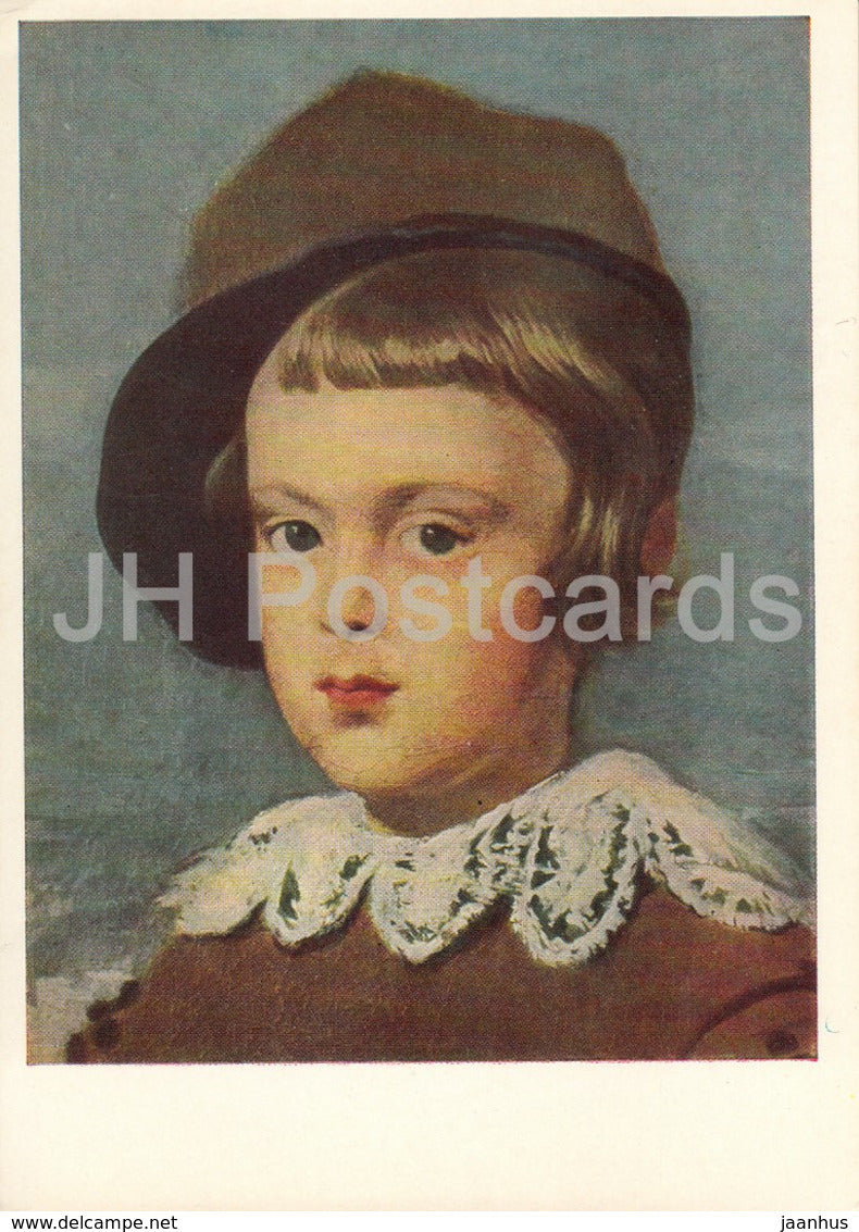 painting by Diego Velazquez - Prince Baltasar Carlos , detail - Spanish art - 1966 - Russia USSR - unused - JH Postcards