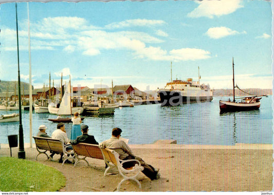 Stromstad - Sodra Hamnen - ship - boat - port - 135 - 1960 - Norway - used